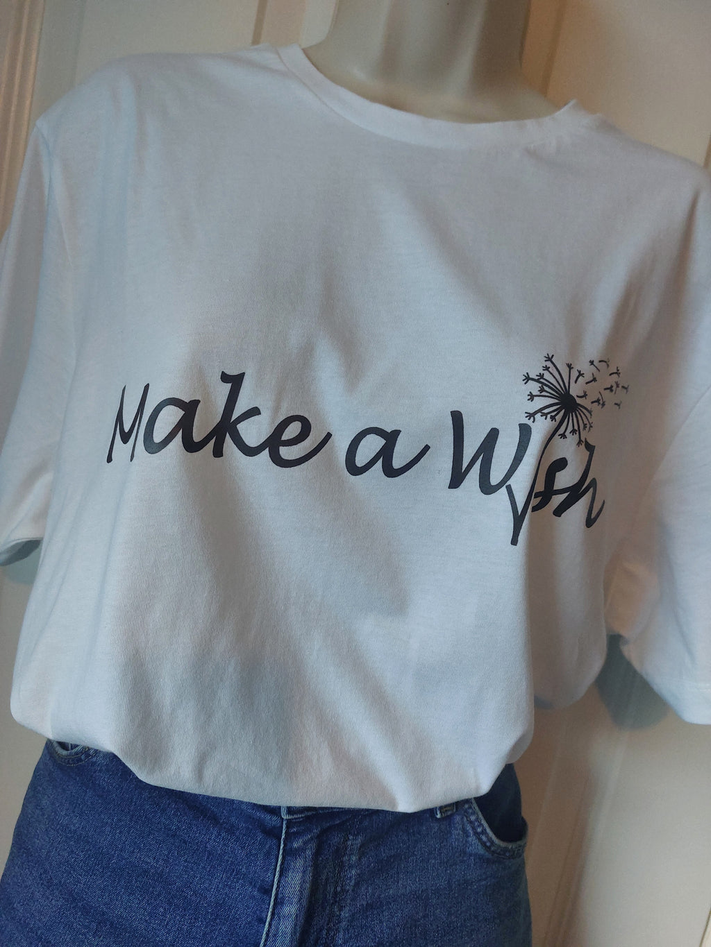 White “Make a Wish” Charity T-Shirt