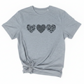 Marl multi heart tee