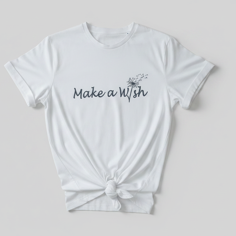 White “Make a Wish” Charity T-Shirt